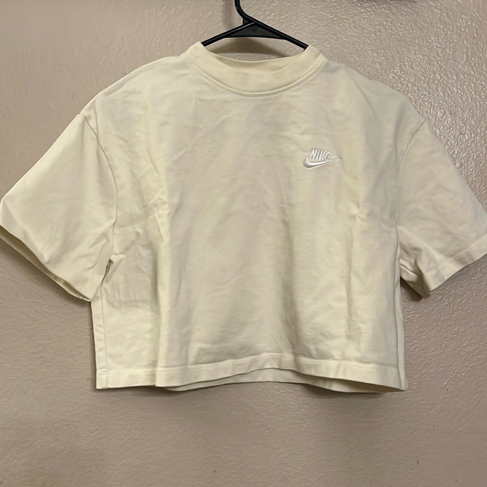 Nike Pale Yellow Crop Top M